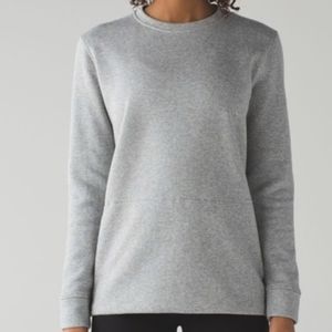 LULULEMON Crewneck Yes Fleece Pullover Heathered Medium Grey 8